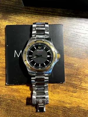 MOVADO SERIES 800 Sub Sea Watch 14-1-20-1090 Gold With Black Dial And Box • $298