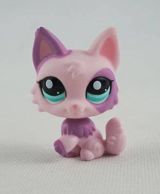 £10.99 • Buy Littlest Pet Shop Purple & Pink Ears Pink Wolf Figure Persian LPS Toys #2100