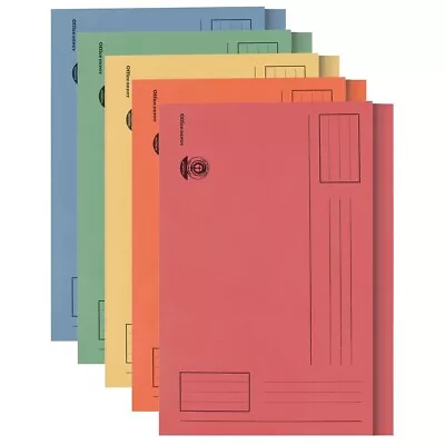 Square Cut Folder Assorted Colour 250gsm Manila Office Depot 6053463 Pack Of 100 • £9.99