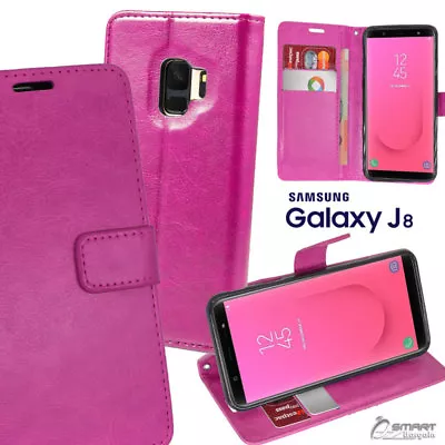 Pink Wallet Flip Card Slot Stand Case Cover For Samsung Galaxy J8 2018 • $7.99