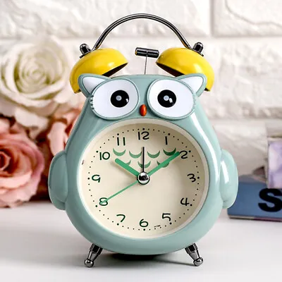 $23.59 • Buy Kids Alarm Clock Cute Owl Loud Bell Analog Alarm Clock Desk Clock W/ Backlight