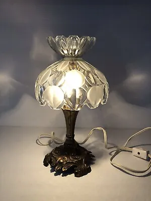 Vintage 1973  L & L WMC Boudoir Lamp #9320 With Cut Crystal Shade Heavy EUC • $39.99