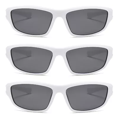 3PK HD Wrap Around Mens Sport Sunglasses Polarized For Cycling Fishing Running • $13.99