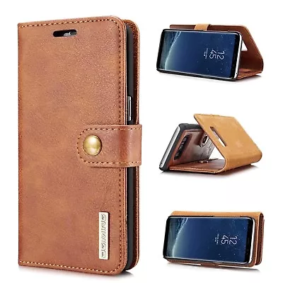 [New Released] Genuine Leather RFID Wallet Stand Case For Galaxy S7 Edge S8+ • $23.74