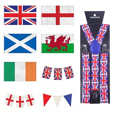 British Flags Bunting King Charles III Euros Football England Scotland Wales UK • £3.35