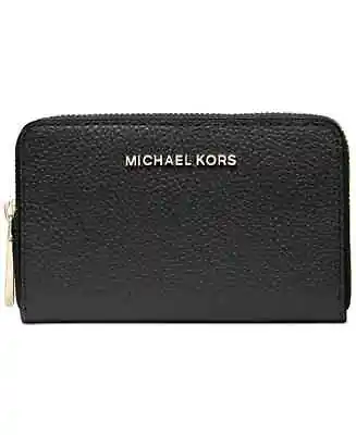 Michael Kors Jet Set Small Zip Around Card Case Black New With Tags • $65
