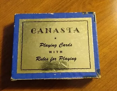 VTG 1950's W.P. Co Canasta Playing Cards Floral Design With Box & Rules!! • $10