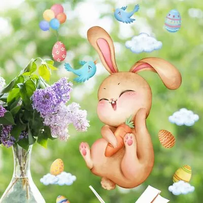 1/3Pcs Double-sided Visible Easter Eggs Toilet Stickers  Window Sticker • $13.52