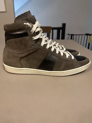 Saint Laurent Paris Court Classic Sl/10h High Slp Mocha Suede Us 13 Eu 46 • $133.01