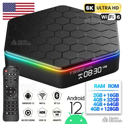 Upgraded 2024 T95Z Plus Smart Android 12 TV Box Quad Core 6K 4K HD Stream Player • $47.98