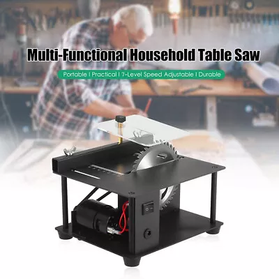Mini Table Saw Woodworking Cutting Tool Polish Machine Multifunctional Bench Saw • £45.90