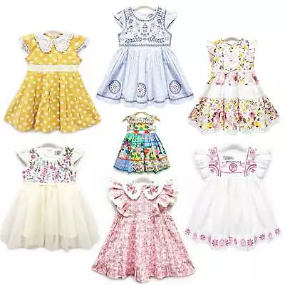 Baby Girls Cotton Summer Lined Dresses Age 3 Months - 2 Years • £12.99
