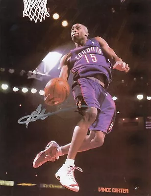 Toronto Raptors Vince Carter Slam Dunk Contest Signed Autograph Auto 8x10 Photo • $45.49