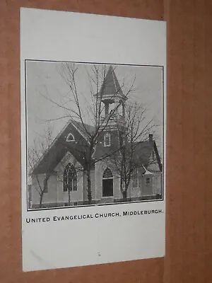 Middleburg Pa - Unused 1907-1915 Era Postcard - United Evangelical Church • $7