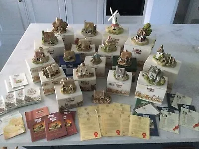 Collection Of LILLIPUT LANE Cottages Shops Churches Mills - Boxed & Deeds • £129.99