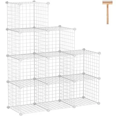 Wire Cube Storage Organizer 9Cube Grids Storage Organizer Storage Bins Shelves M • $58.71