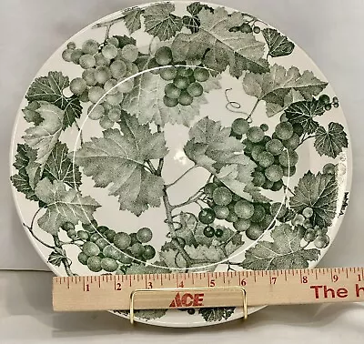 Quadrifoglio Ceramica La Primula Dinner Plate Green Grape Leaves • $20.49