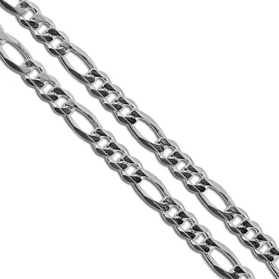 Stainless Steel Figaro Chain 4mm 5mm 5.9mm 6.9mm 9mm New Solid Link Necklace • $7.59
