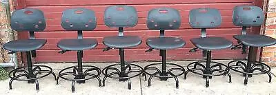 LOT Of SIX BIO-FIT BLACK STOOL OFFICE MEDICAL CLINIC EXAM STOOLs CHAIRs FREESHIP • $850