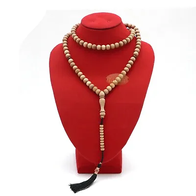 SANDALWOOD JERRAHI Beads Scented Sufi Tasbih 9mm 11-bead Marker Black Tassle • $13.79