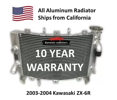 Aluminum Radiator 2003-2004 Kawasaki NINJA ZX-6R ZX636B OEM:39061-0010 PRC126 • $1165.99