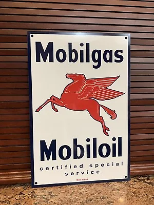 Mobilgas MOBILOIL Service Station Gas Pegasus Oil Gasoline Advertising Sign Gas • $20