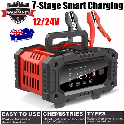 20-Amp Smart Battery Charger 12V/20A / 24V/10A Lifepo4Lead-Acid AGM/Gel • $79.99