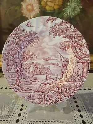 Vintage 1982 The Hunter By Myott Red And White Hand Engraved 7.5  Salad Plate  • £12.52