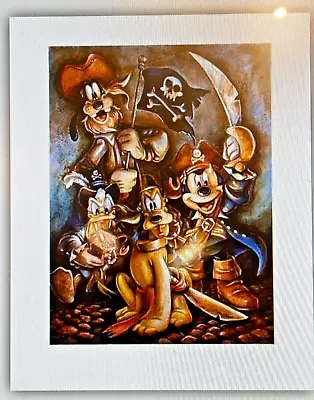 Disney Pirate Mickey Mouse And Friends Art Print Poster 16 X 20 More Sizes • $49.90