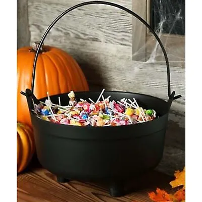 Spooky Witch Cauldron Halloween Party Prop Decoration Basket • £9.02