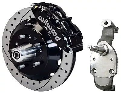 $2559.99 • Buy Wilwood Disc Brake Kit & 2  Drop Spindles,front,58-70 Impala,14  Drilled,black