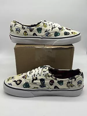 Vans Shoes Marvel Avengers Comic Heads Sneakers Low Unisex Womens 8.5 Mens 7 • $20.95