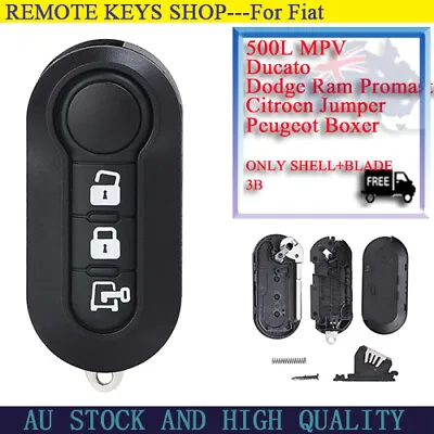  Flip Remote Key Shell Fob For Fiat 500L MPV DucatoCitroen JumperPeugeot Boxer • $12.49