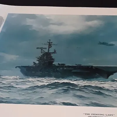  Uss Yorktown  Cvs 10  By  R.g.  Smith  Aviation Artist And Naval Paintings  + • $50