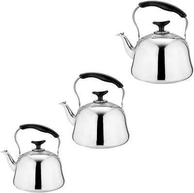 £10.95 • Buy Whistling Kettle Stainless Steel Camping Kitchen Tea Coffee Water Pot 1L To 5L