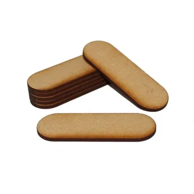 STADIUM (PILL) NATURAL MDF BASES For Roleplay Miniatures (50mm X 25mm) • £5.65