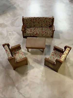 Vintage Calico Critters Sylvanian Family House Furniture Chairs Maple Town Lot • $29.99