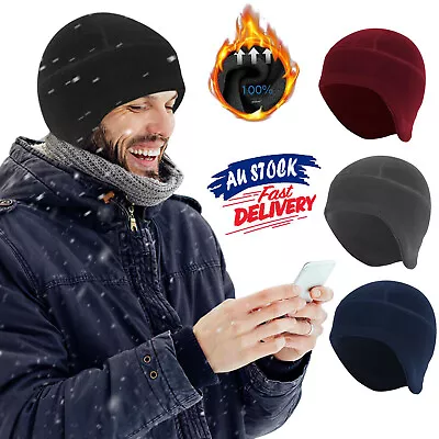 Winter Warm Mens Knitted Beanie Hat With Earflaps Russian Outdoor Ski Skull Cap • $12.69