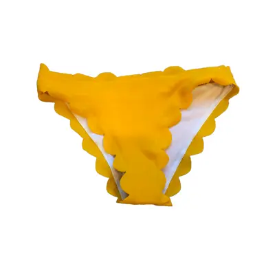 ZAFUL Women's Yellow Scalloped Bikini Bottom Swimwear • $4.90