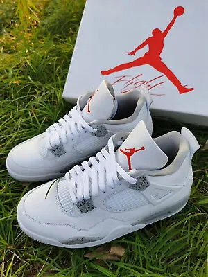 Jordan Air Jordan 4 Retor  Tech White  Retro Basketball Shoes For Men • $455