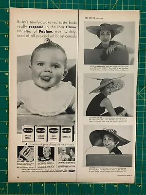 1953 Vintage Pablum Mixed Baby Cereal Barley Rice Oatmeal Flavor Print Ad D1 • $6.89