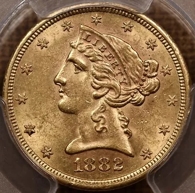 1882-S Gold $5 Half Eagle PCGS MS61 Lovely Original Coin DavidKahnRareCoins • $545