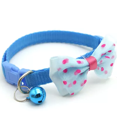 Bow Plaid Cat Collar Puppy Dog Small Dog Collar Cute Pet Collar Necklace Collar • £2.20