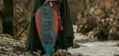£119.51 • Buy Viking Norman Kite Shield With Carved Medieval Wooden Warrior Norse Battle