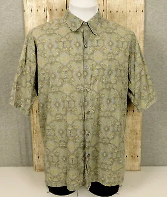 Tori Richard Hawaiian Shirt Mens Large Short Sleeve Paisley Cotton Lawn • $12.99