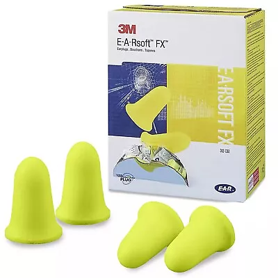 3M EAR Soft FX High Performance Foam Ear Plugs FX ES-01-020 Neon Yellow • £1.95