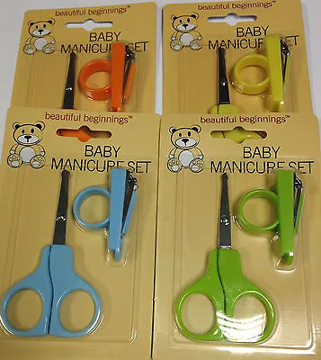 New Born Baby Child Kids Manicure Set With Scissors & Nail Clippers Baby Care • £3.50