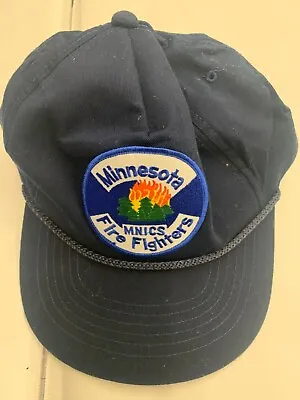 Minnesota Fire Fighter Cap Snap Back Adjustable Blue White Pre Owned HT 90+48 • $5.93