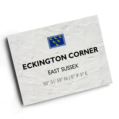A3 PRINT - Eckington Corner East Sussex - Lat/Long TQ5109 • £9.99