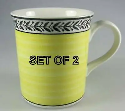 Villeroy & Boch Audun Fleur (SET OF 2) Mugs 3 5/8     BRAND NEW • $44